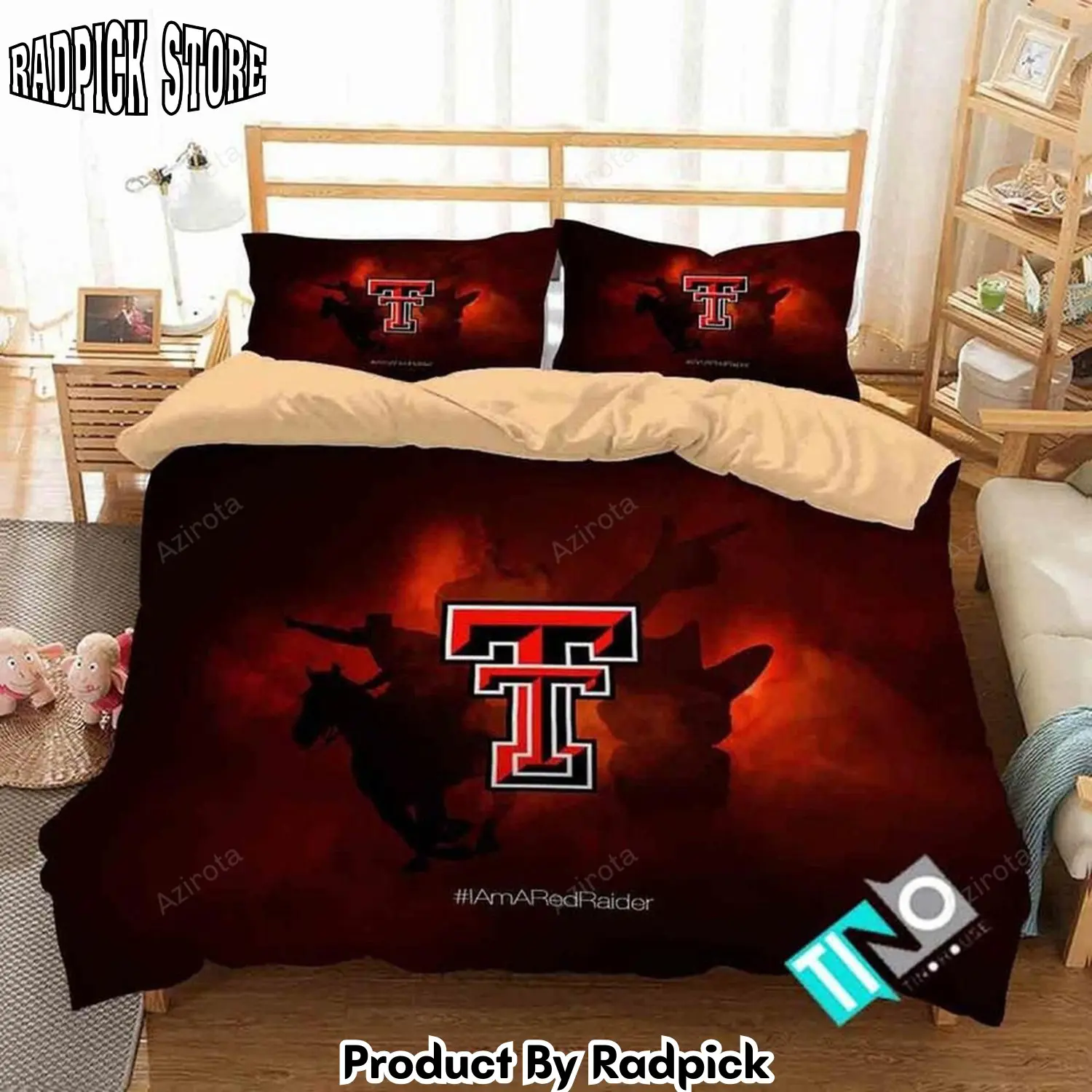 Radpick texas tech red raiders 4 logo n 3d personalizedcustomized bedding sets duvet cover bedroom set bedset rp3271451